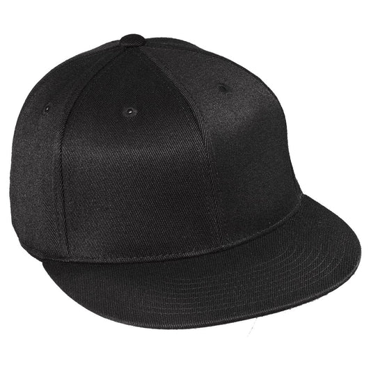 Black Flat Brim Hat - Port Authority - Stylish Design