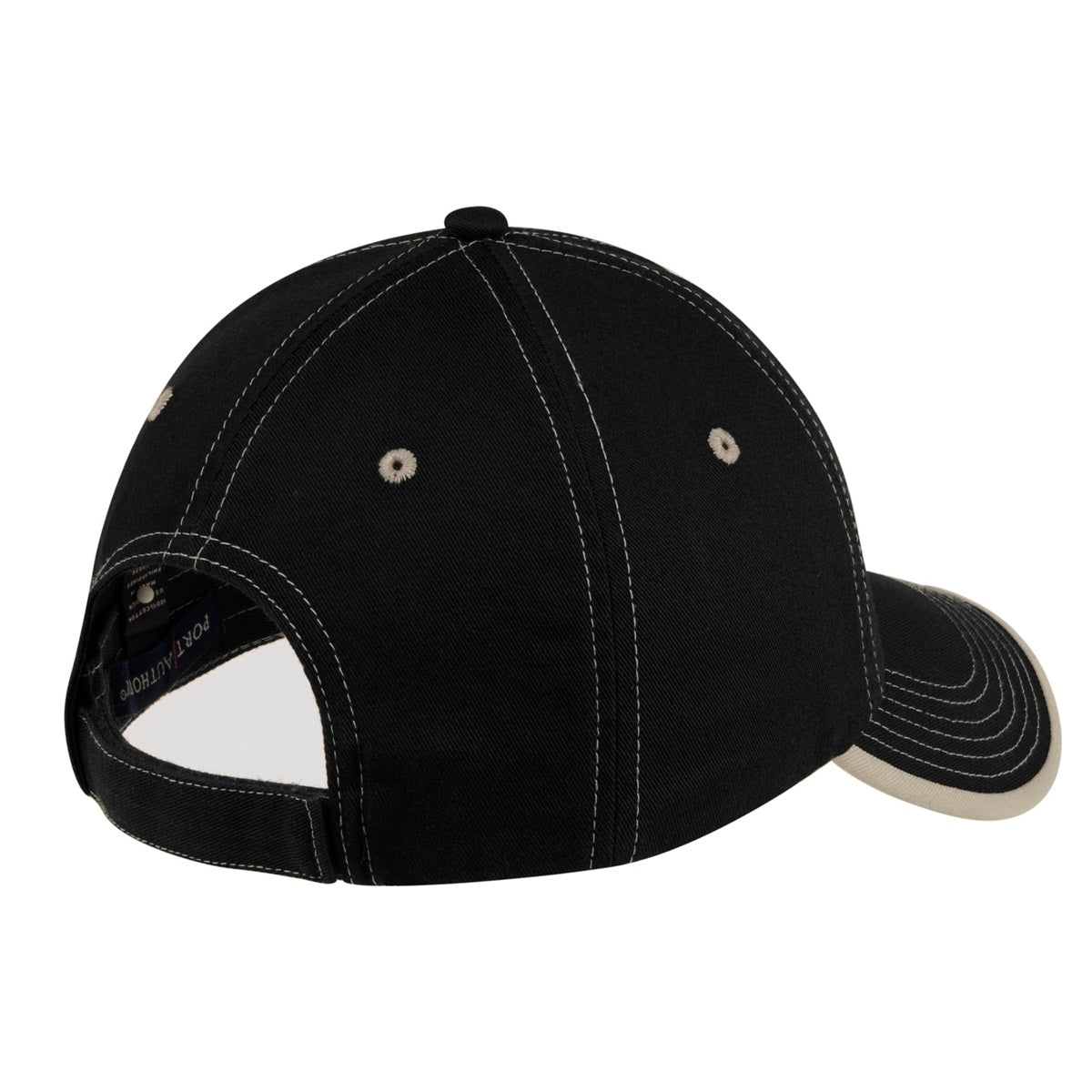 Black/Stone Ball Caps - Port Authority - Vintage Style