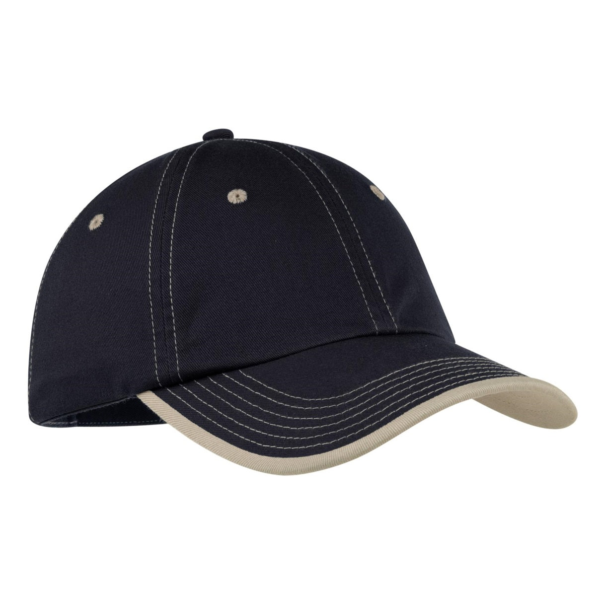 Black/Stone Ball Caps - Port Authority - Vintage Style