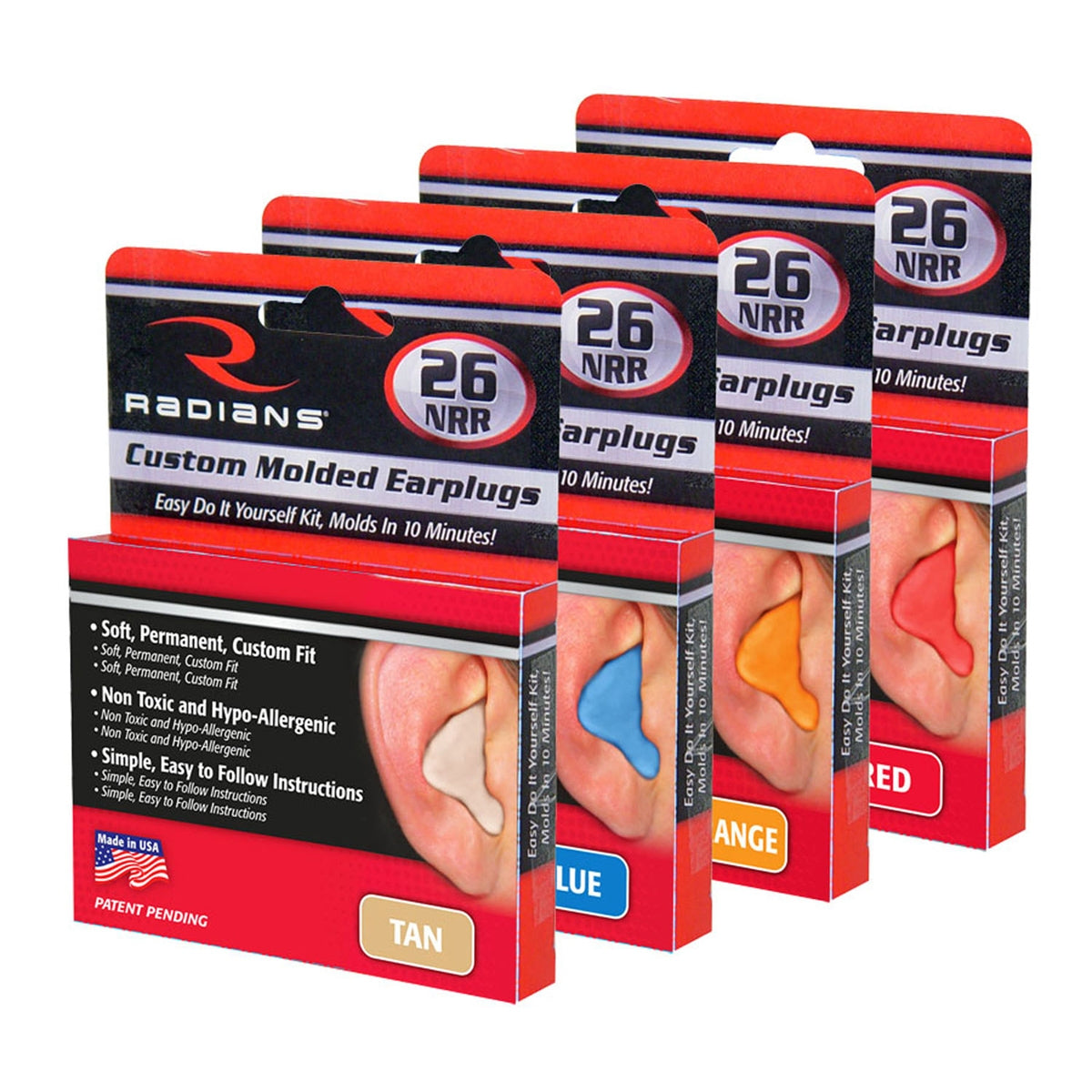 Blue Ear Plugs - Radians - Custom Fit Silicone