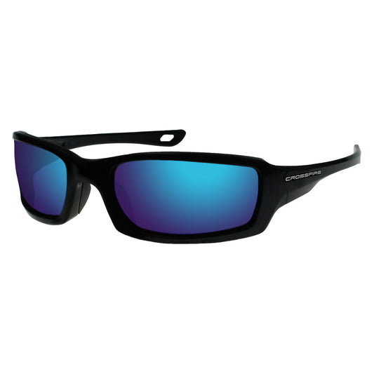 Silver Mirror On Brown Lens Glasses - CrossFire - Stylish Design