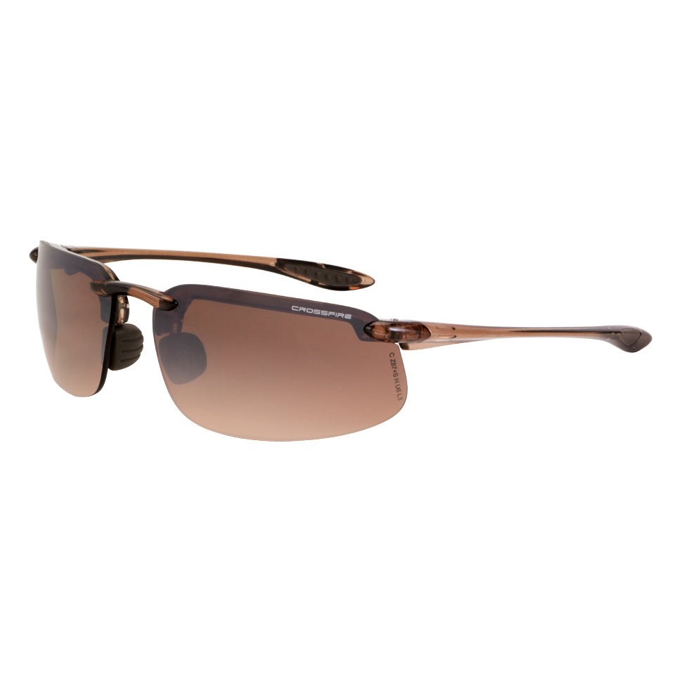 Brown Mirror Lens Glasses - CrossFire - Polarized Lens