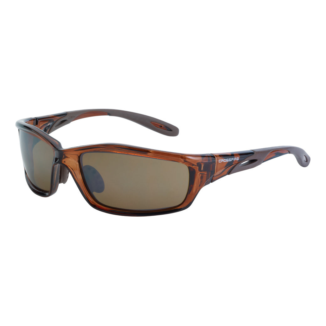 Brown Polarized Lens Glasses - CrossFire - Stylish Frame