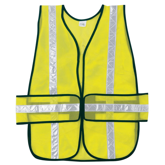 Yellow/Lime Safety Vest - MCR Safety - Adjustable Mesh