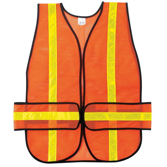Orange Safety Vest - MCR Safety - Lightweight Mesh