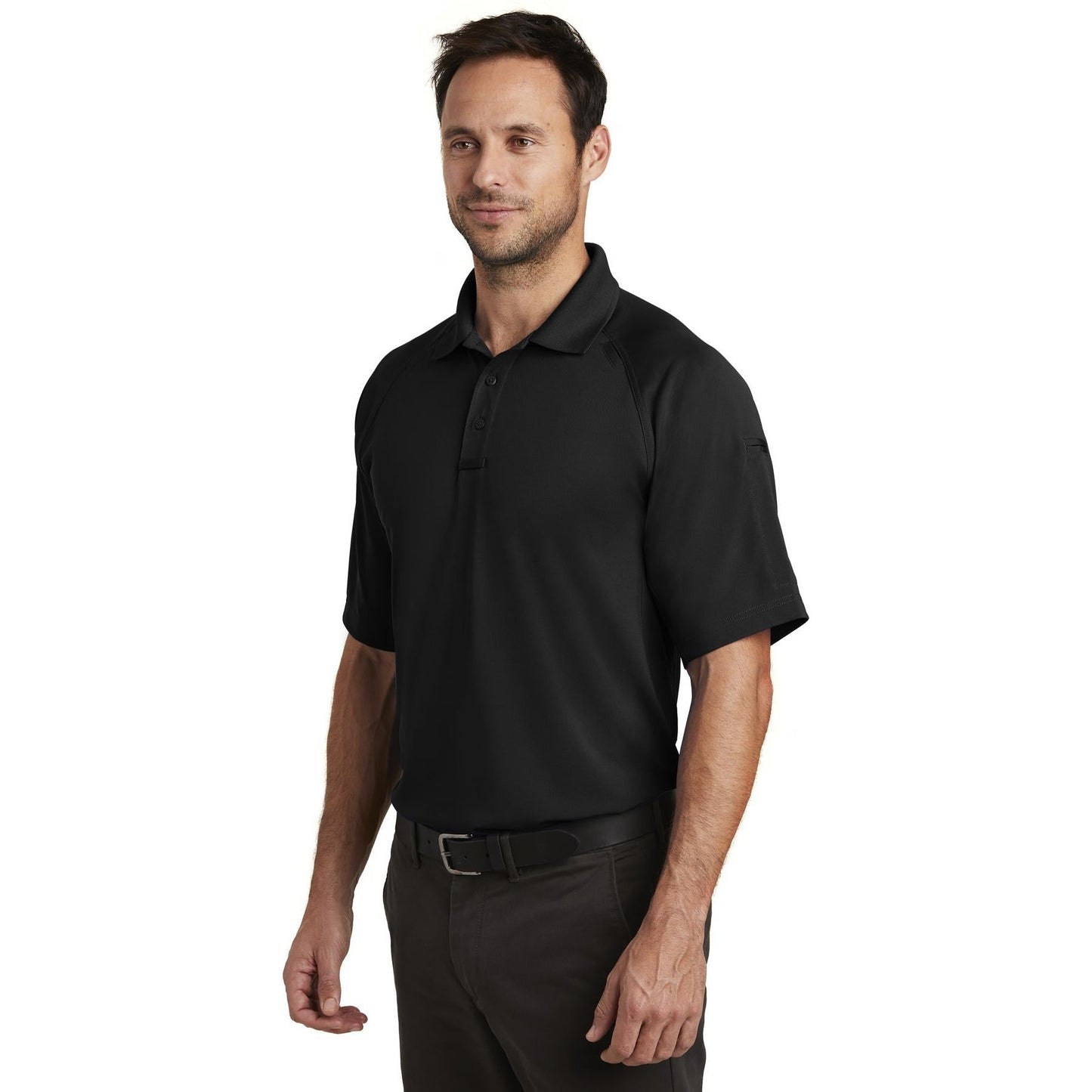 Black Polo Shirt - Cornerstone - Snag-Proof Polyester