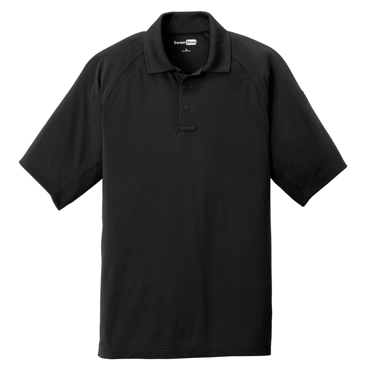 Black Polo Shirt - Cornerstone - Snag-Proof Polyester