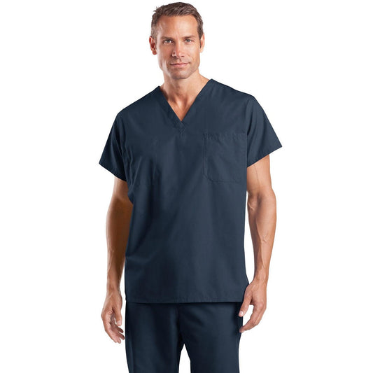 Navy Scrub Tops - Cornerstone - Reversible Design