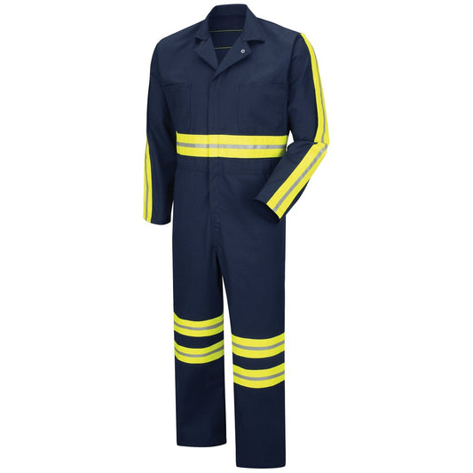 Navy Coveralls - Red Kap - Enhanced Visibility Action Back