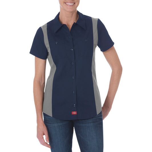Dark Navy Button Up Shirt - Dickies - Short Sleeve