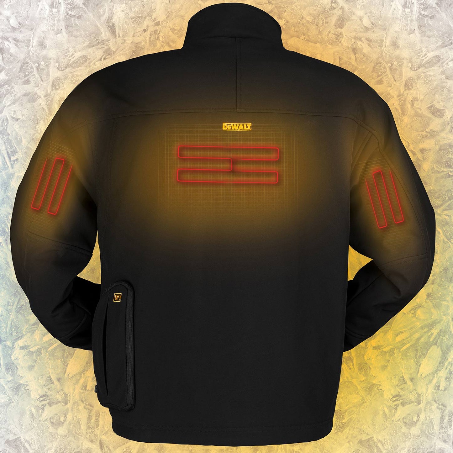 Black Heated Jacket - DeWalt - Soft Shell Design