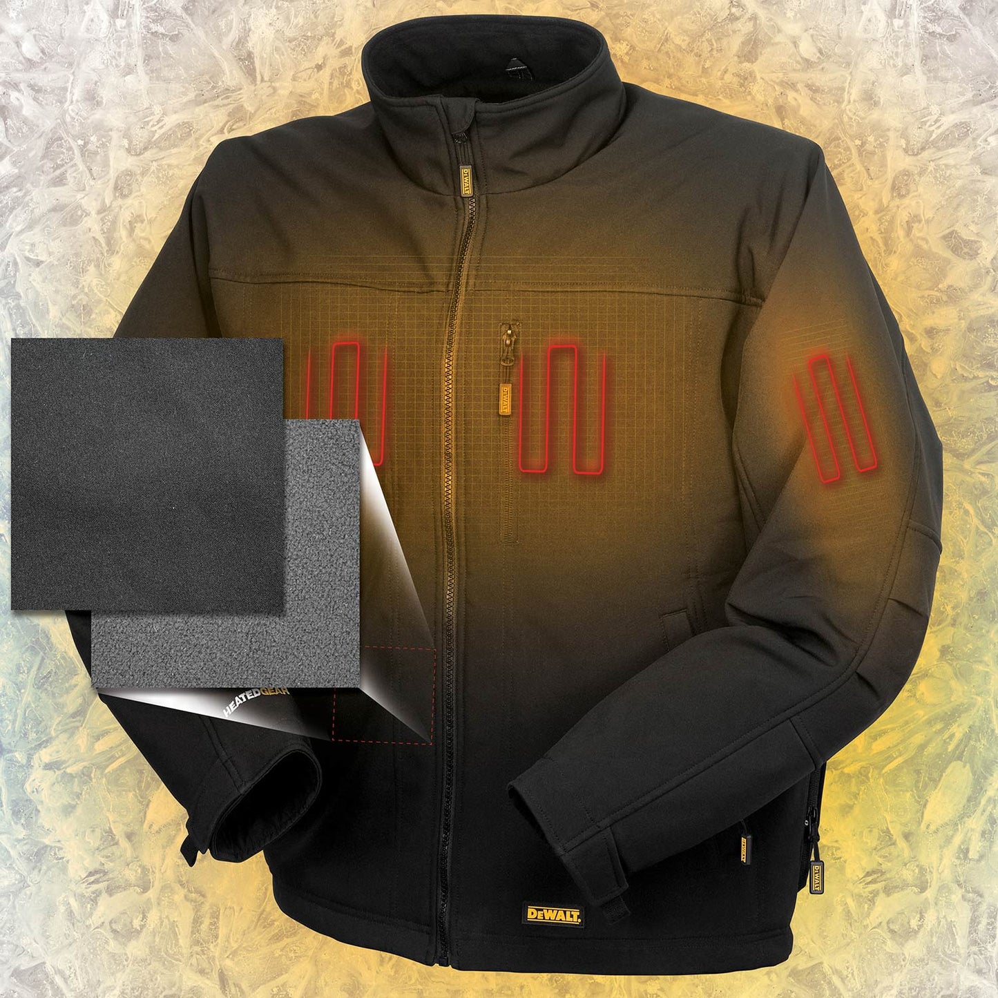 Black Heated Jacket - DeWalt - Comfortable Design