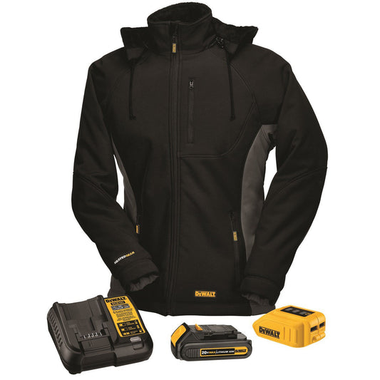 Black Heated Jacket - DeWalt - Wind Resistant