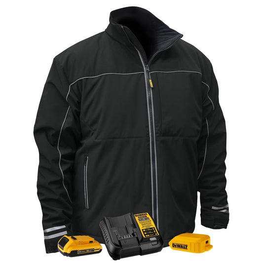Black Heated Jacket - DeWalt - Soft Shell Design