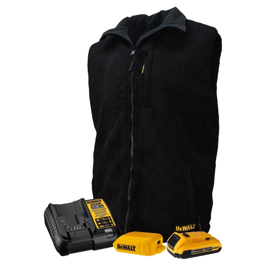Black Heated Vest - DeWalt - Reversible Comfort
