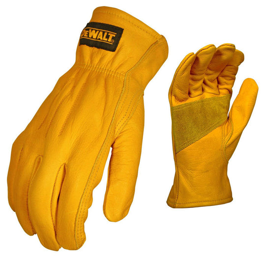 Yellow Leather Gloves - DeWalt - Durable Comfort