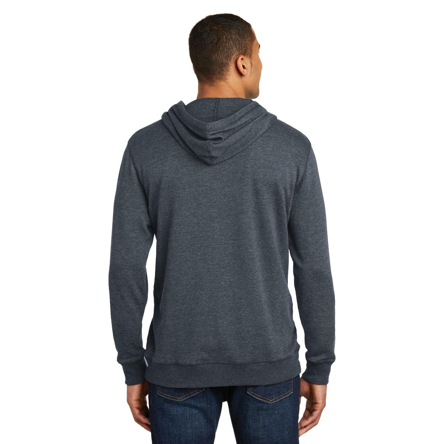Heathered Black Hoodie - District - Lightweight Fleece