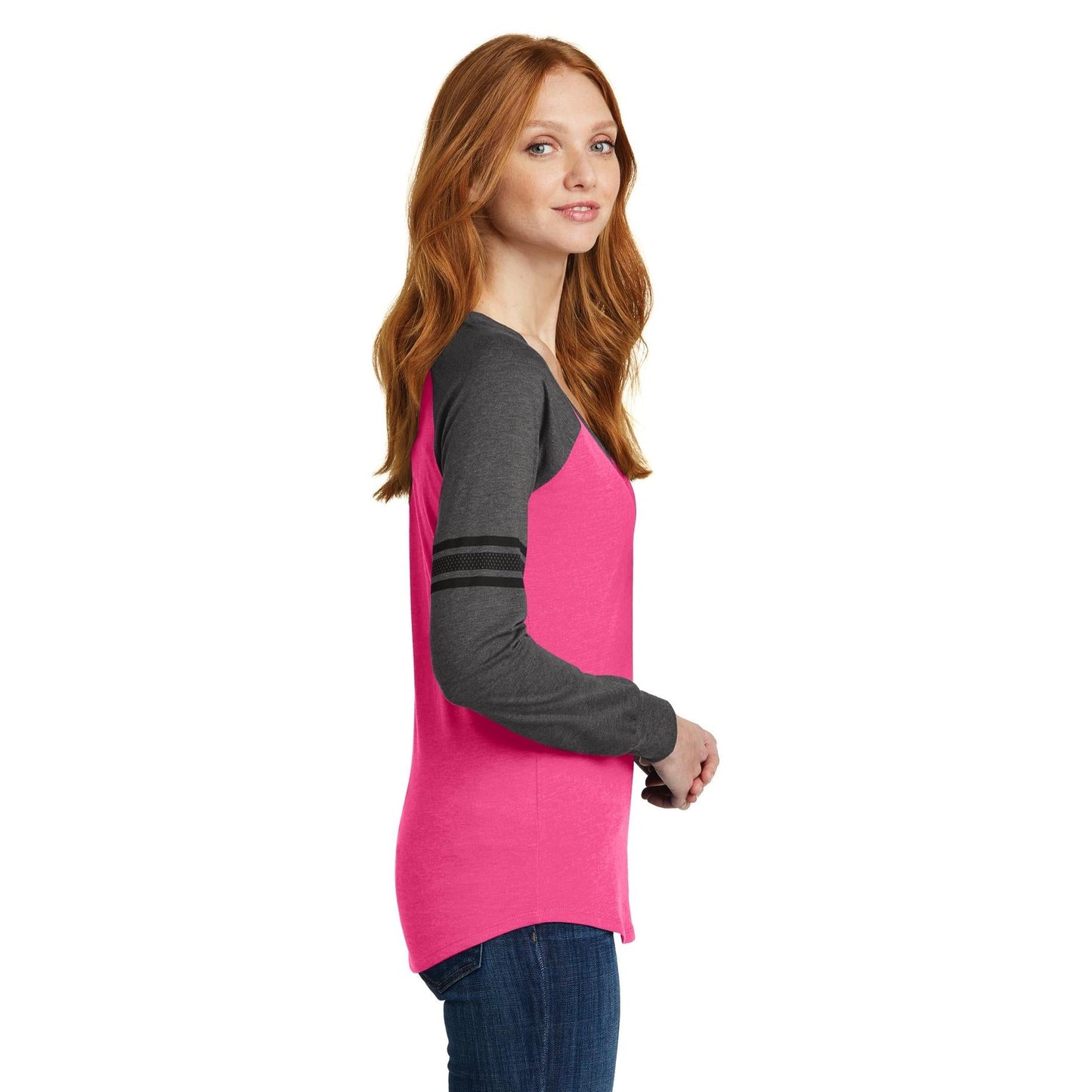 Heathered Dark Fuchsia T-Shirt - District - Soft Fabric