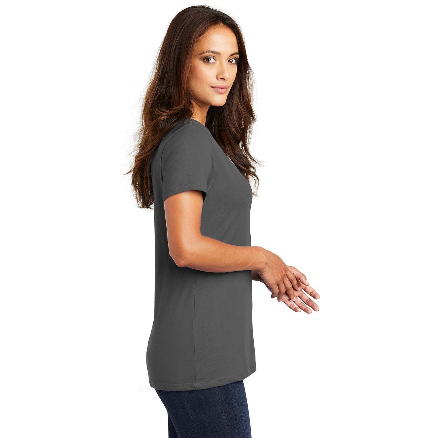 Heathered Nickel T-Shirt - District - Soft Cotton