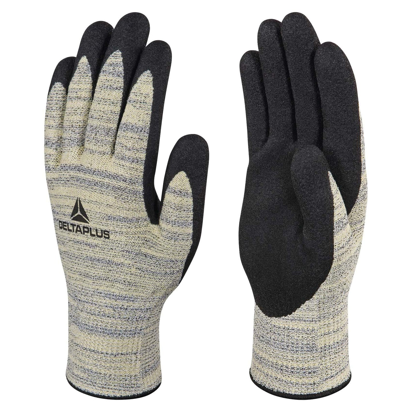 Gray/Yellow Knit Gloves - Delta Plus - Heat Resistant