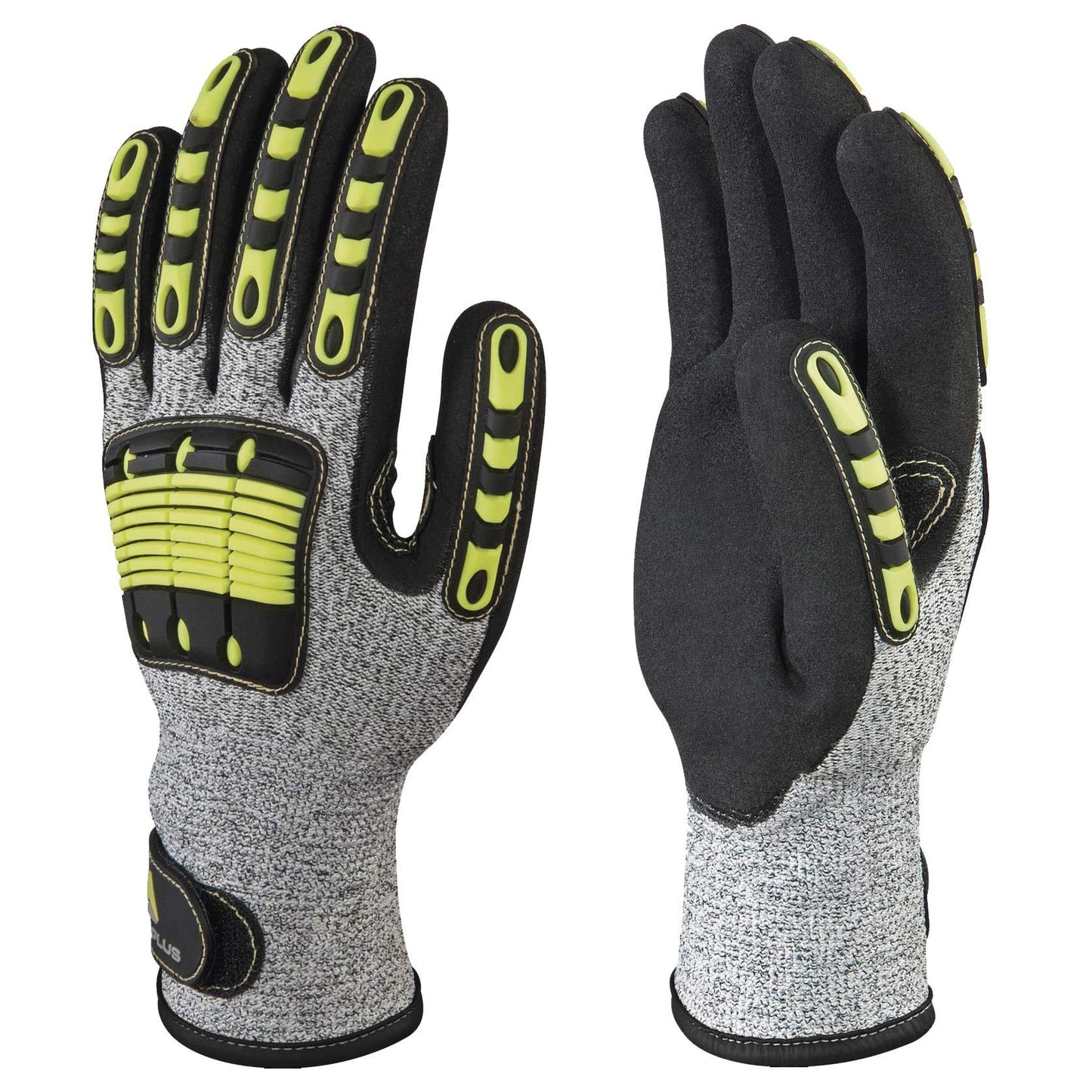 Gray String Knit Gloves - Delta Plus - Durable Grip