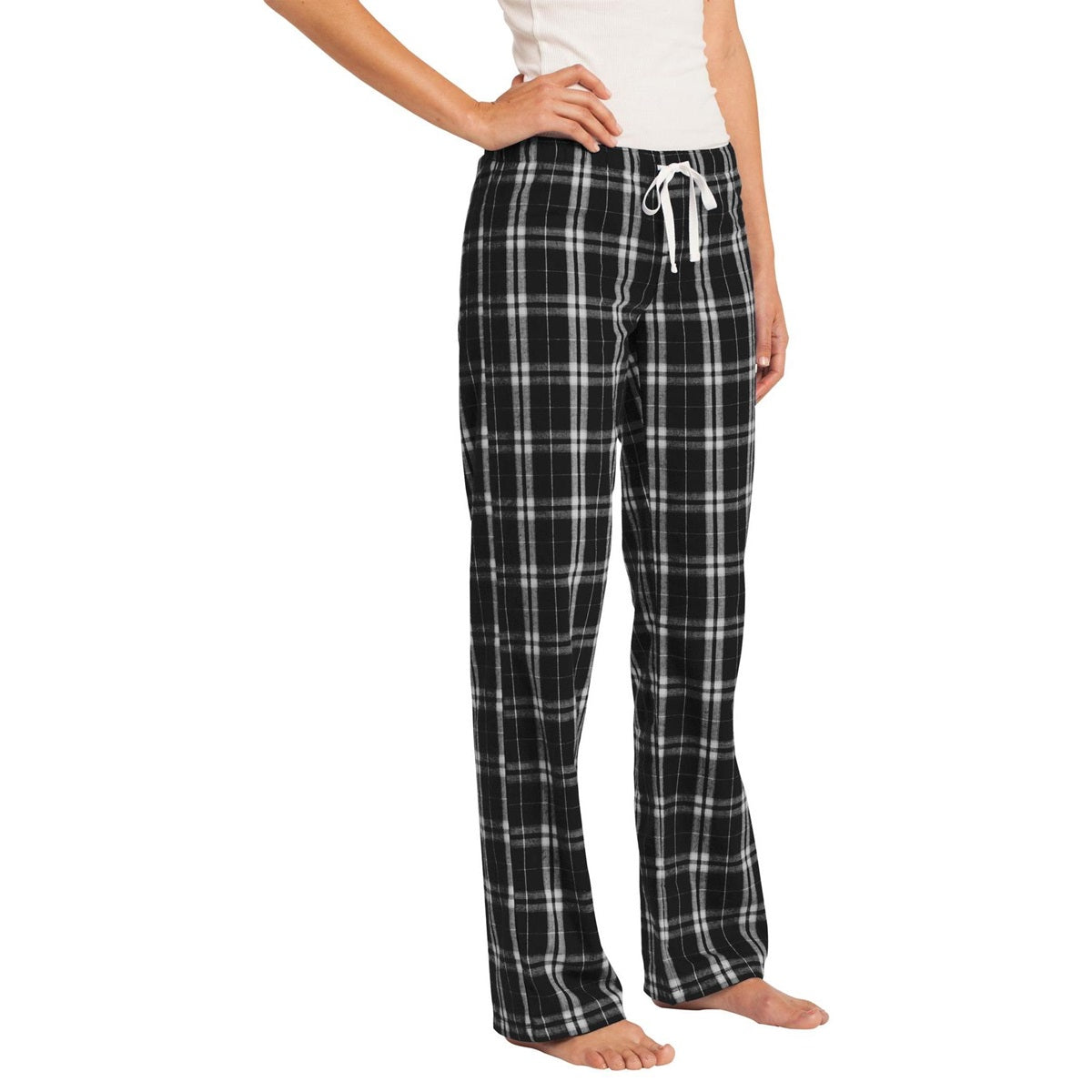 Black Flannel Pants - District - Cozy Plaid Design