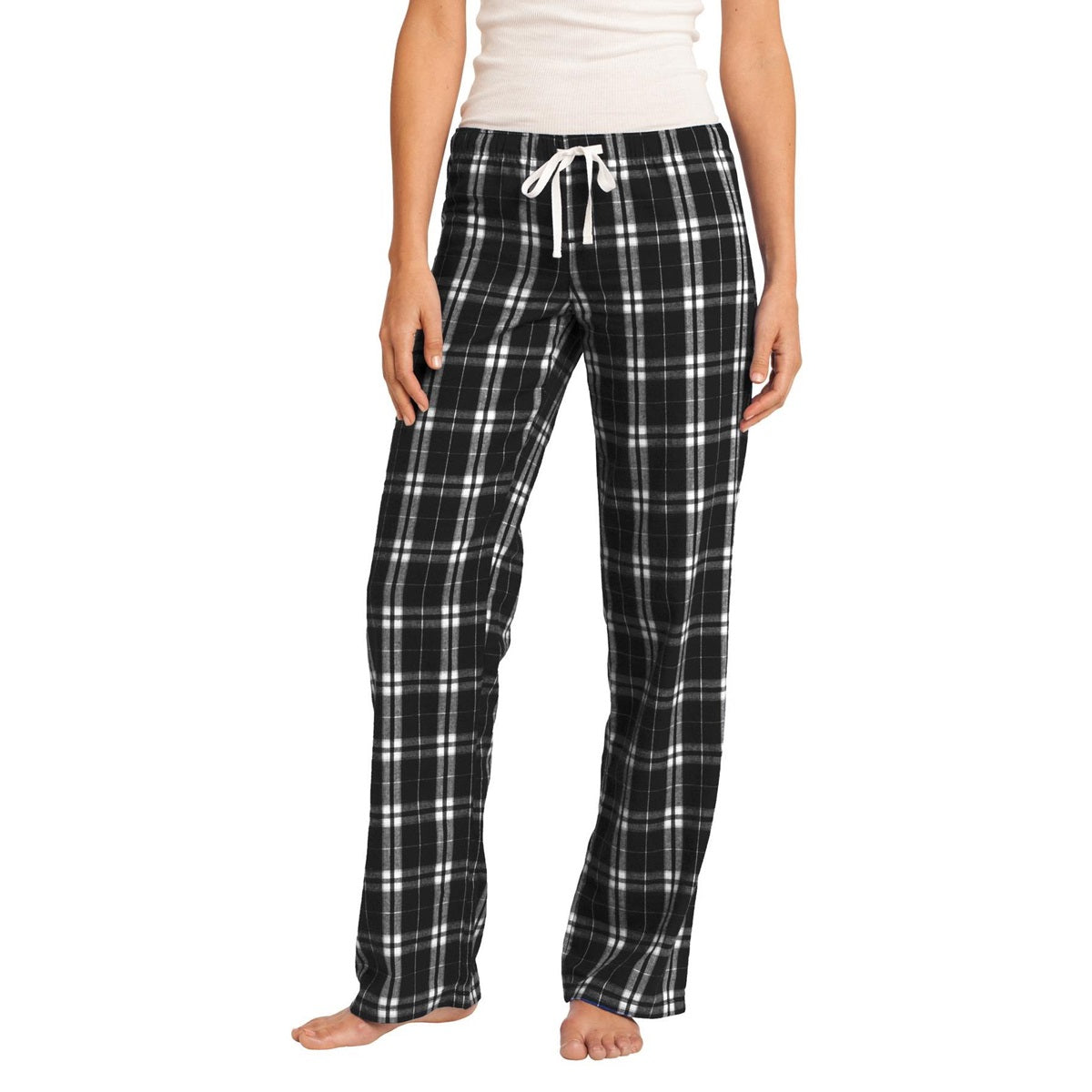 Black Flannel Pants - District - Cozy Plaid Design