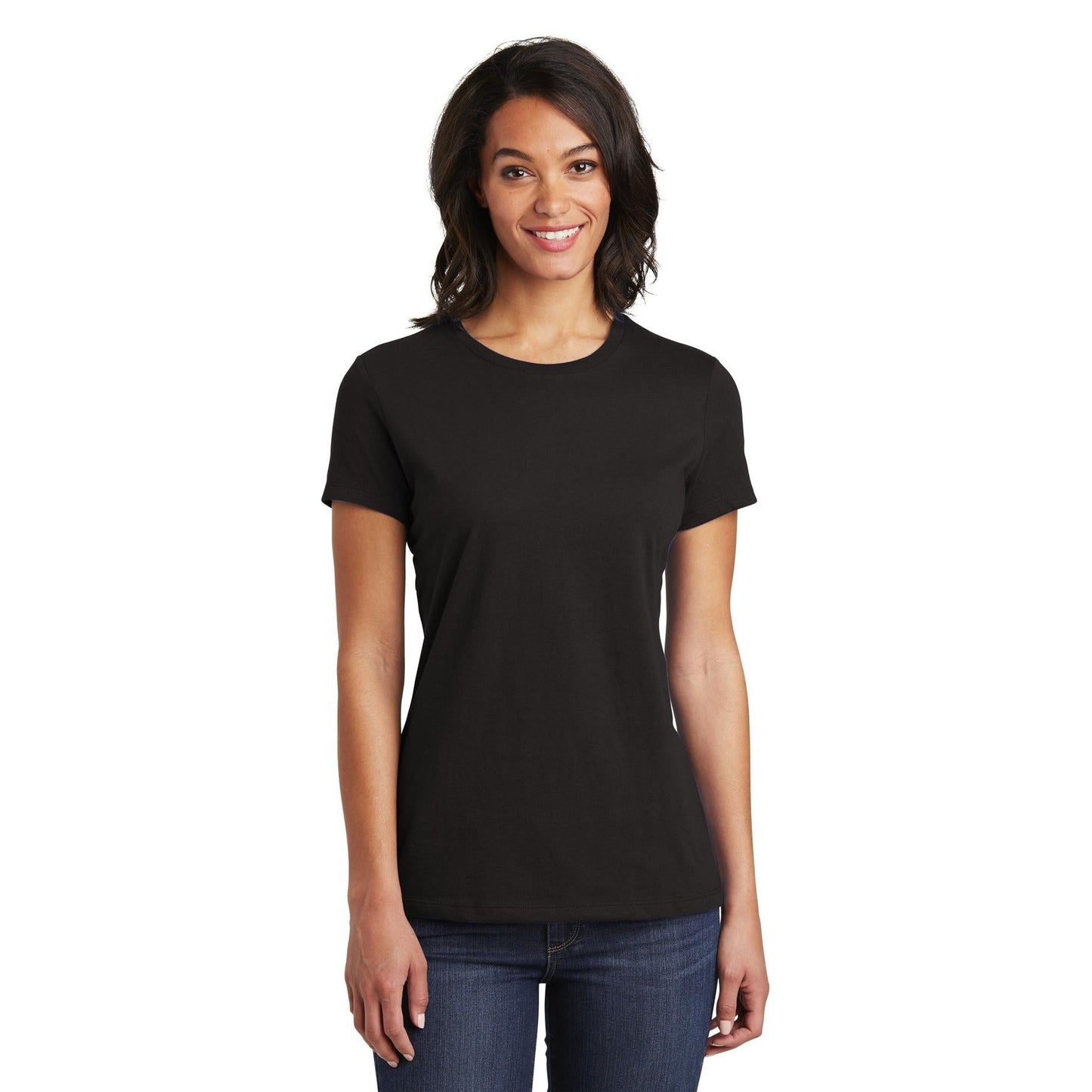Black T-Shirts - District - Soft Cotton Tee - Comfortable Fit