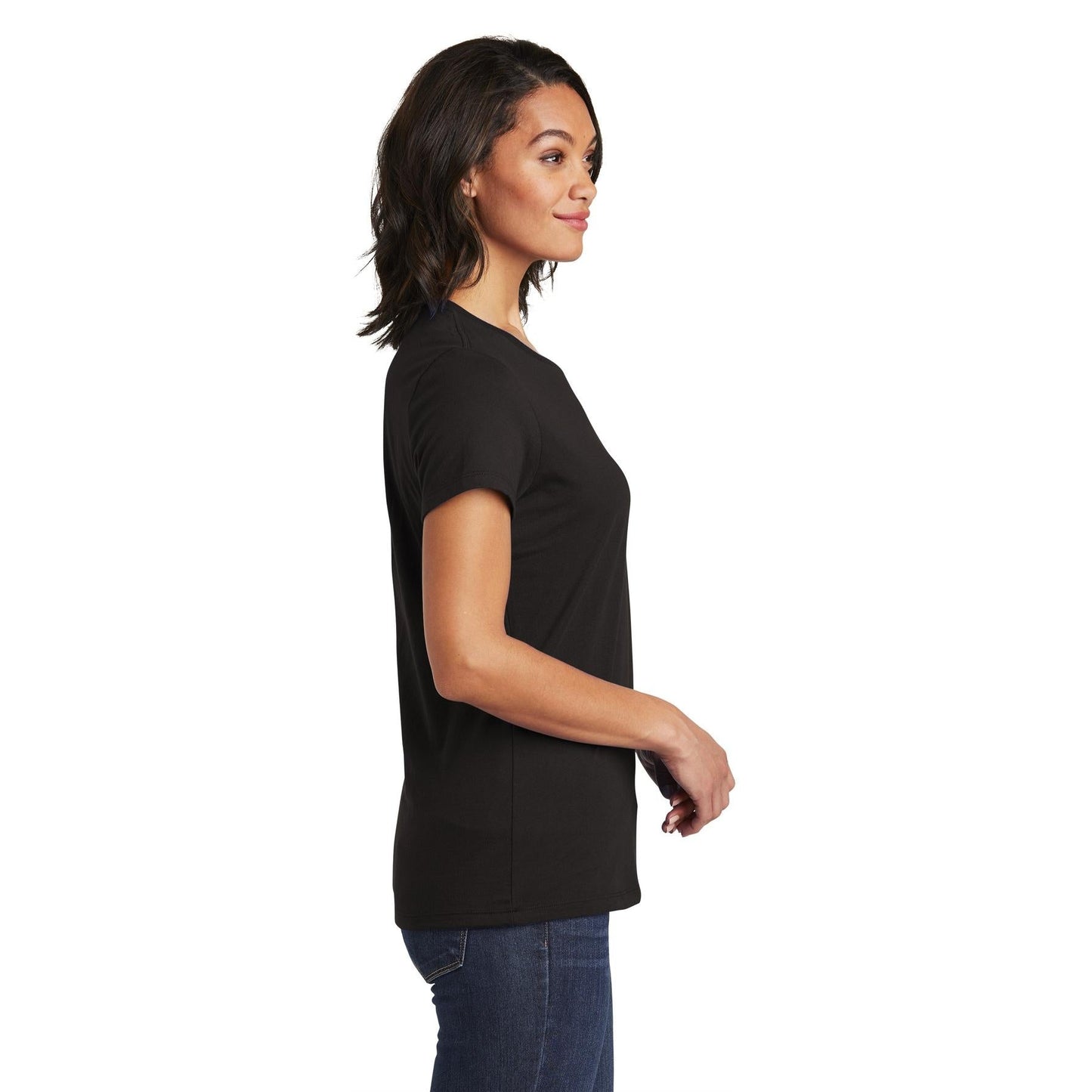 Black T-Shirts - District - Soft Cotton Tee - Comfortable Fit