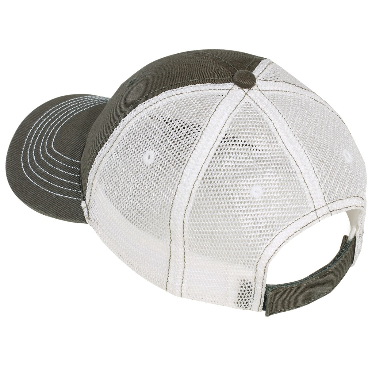 Army/White Ball Caps - District - Stylish Mesh Design