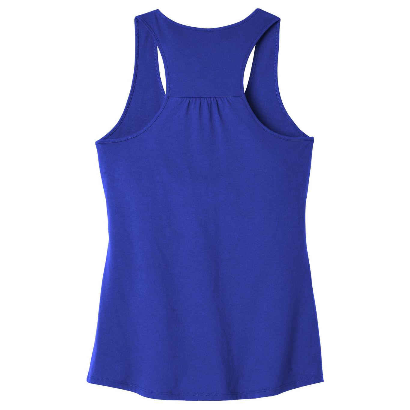 Black Tank Tops - District - Stylish Gathered Back - Cotton Blend