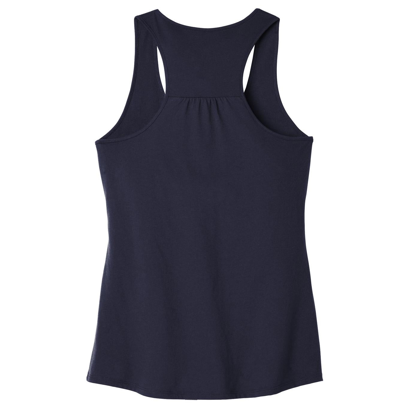 Black Tank Tops - District - Stylish Gathered Back - Cotton Blend
