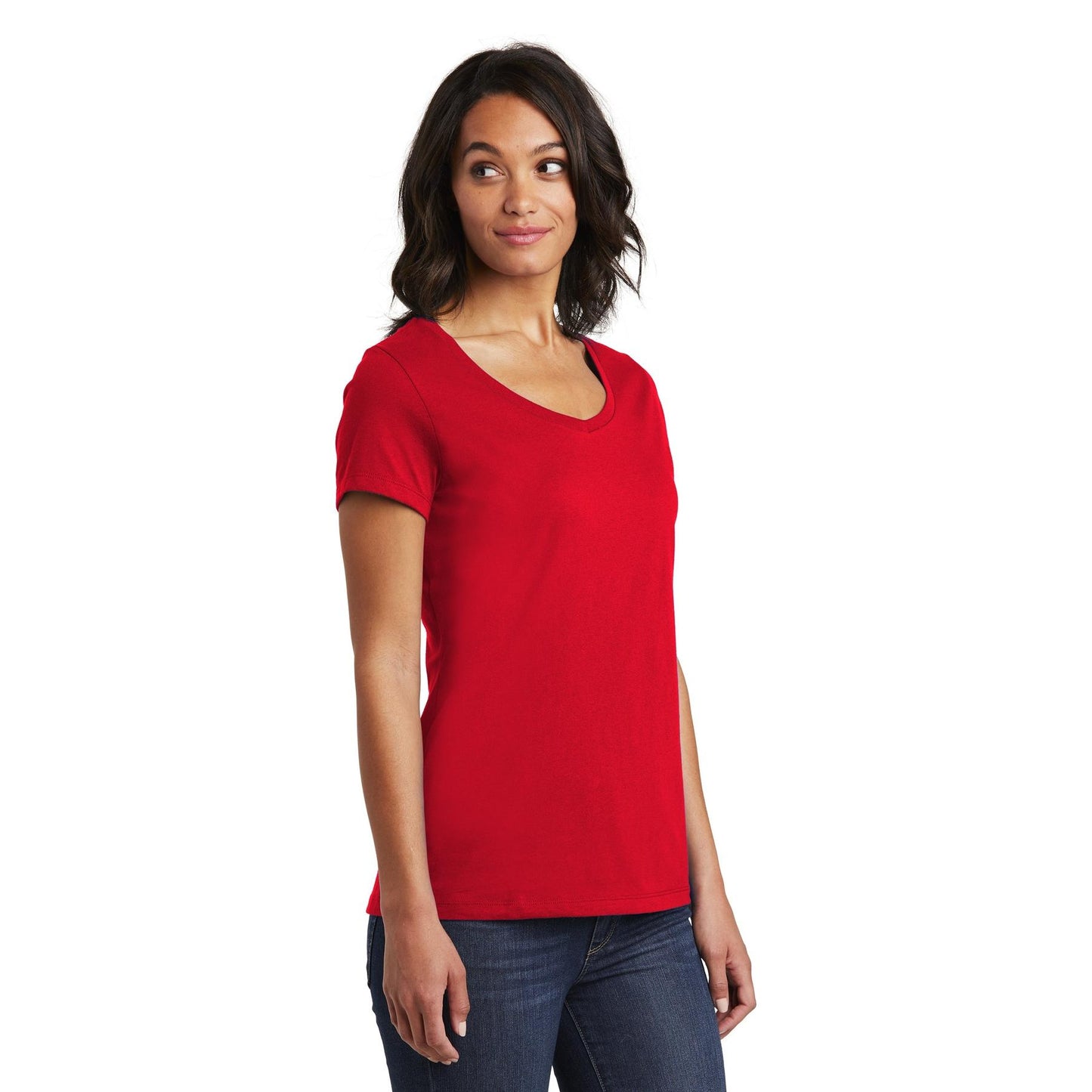 Black V-Neck T-Shirt - District - Soft Cotton