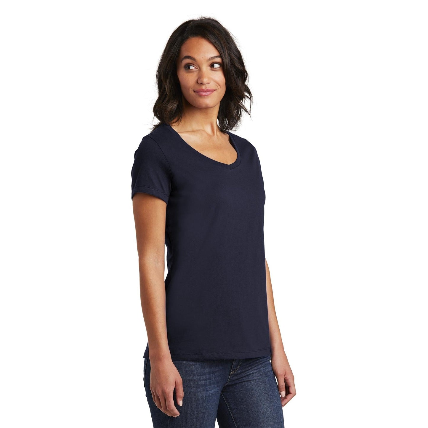 Black V-Neck T-Shirt - District - Soft Cotton