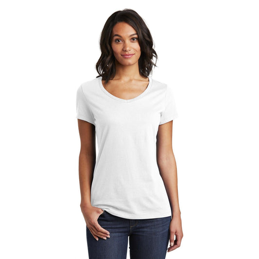 Black T-Shirts - District - Soft V-Neck - Stylish Fit - Soft Fabric