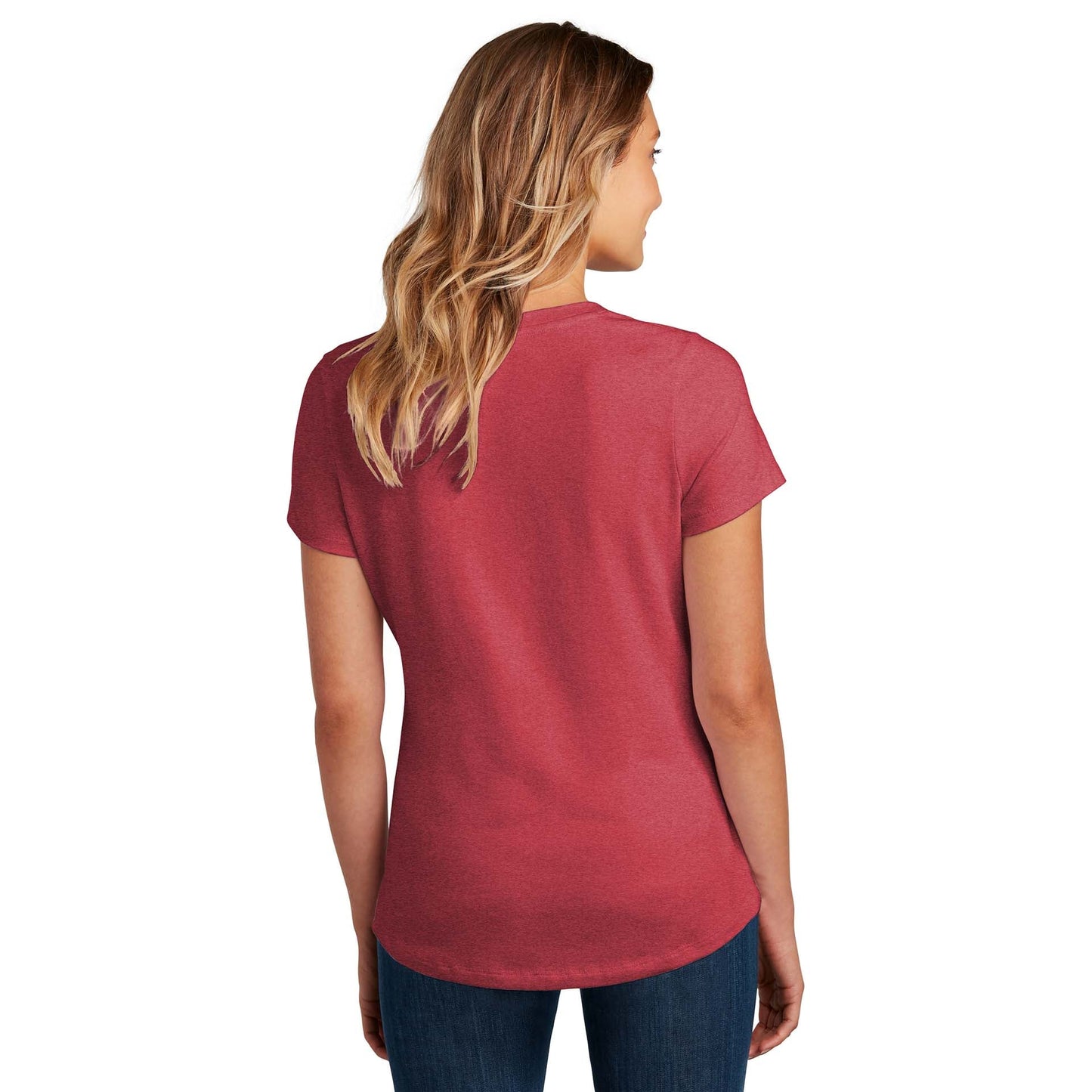 Black T-Shirt - District - Soft Flex Scoop Neck Design