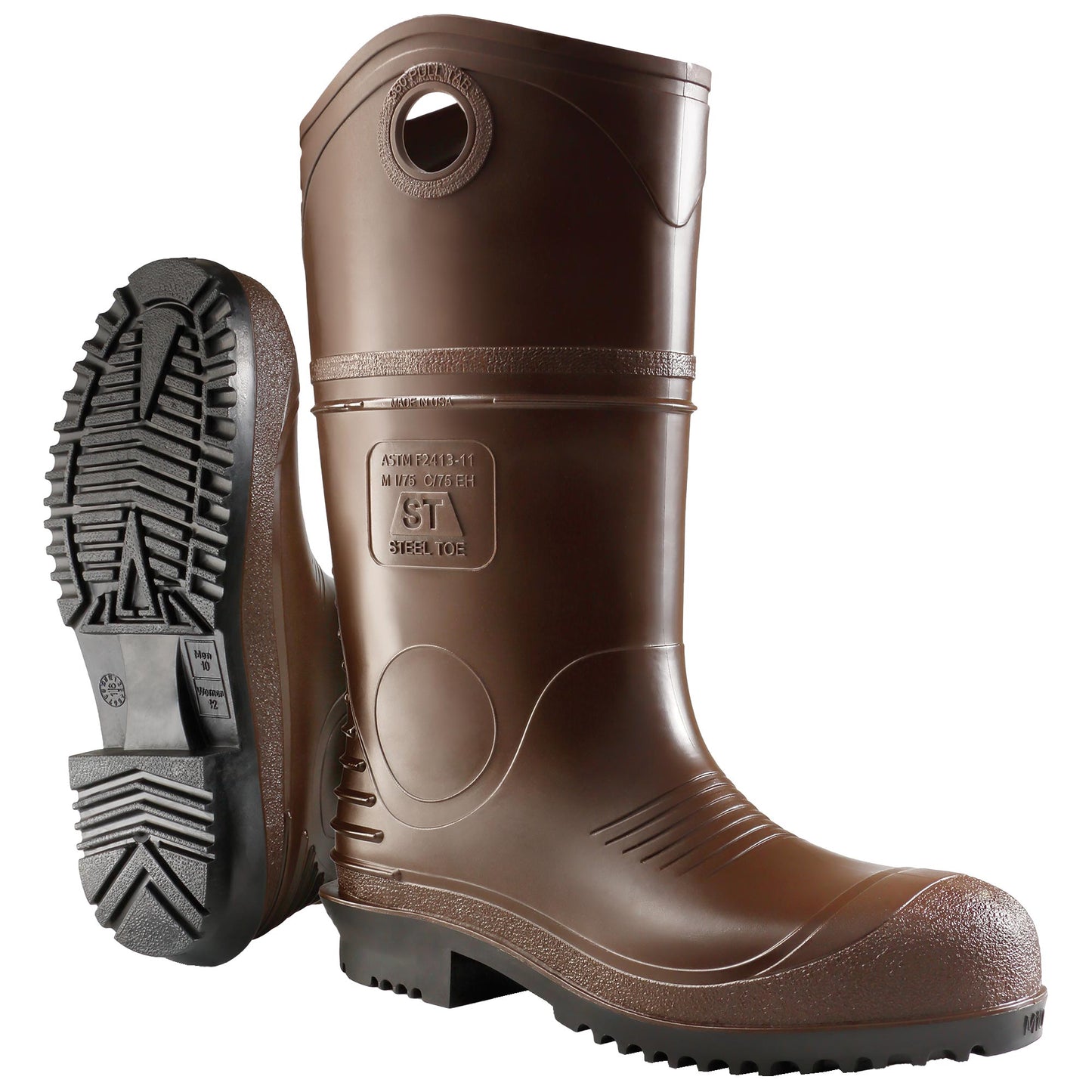 Brown Work Boots - Dunlop - Waterproof Comfort