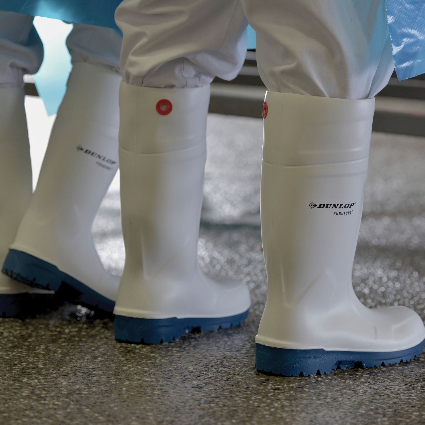 Blue/White Work Boots - Dunlop - Food Safe Protection
