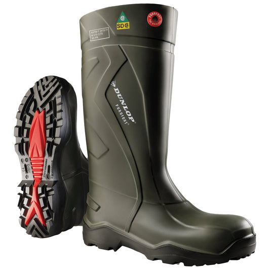 Green Work Boots - Dunlop - Safety Performance