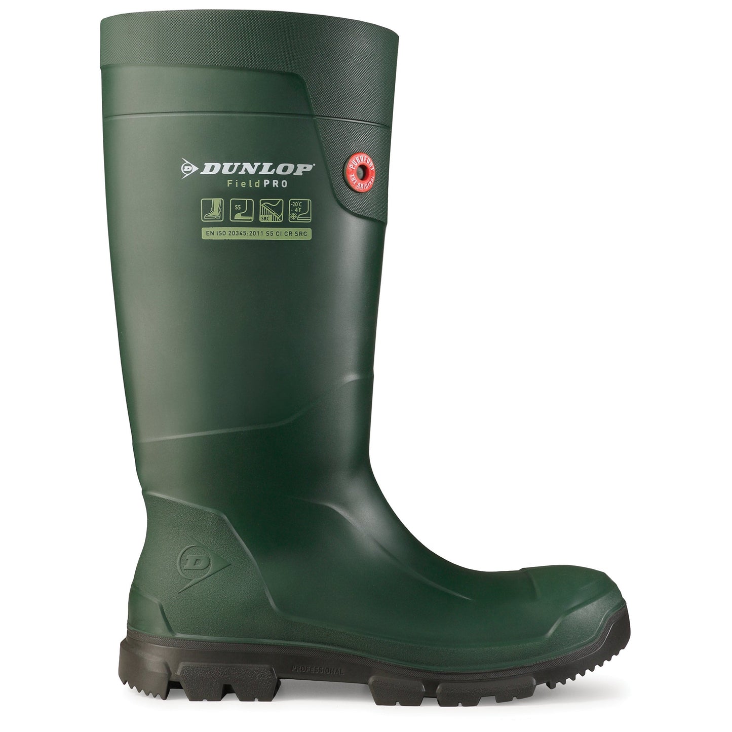 Green Work Boots - Dunlop - Waterproof Comfort