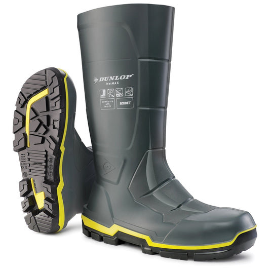 Gray Work Boots - Dunlop - Waterproof Comfort
