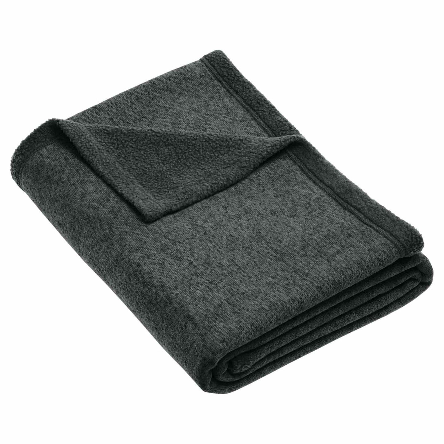Deep Smoke Heather Blanket - Port Authority - Warm Fleece