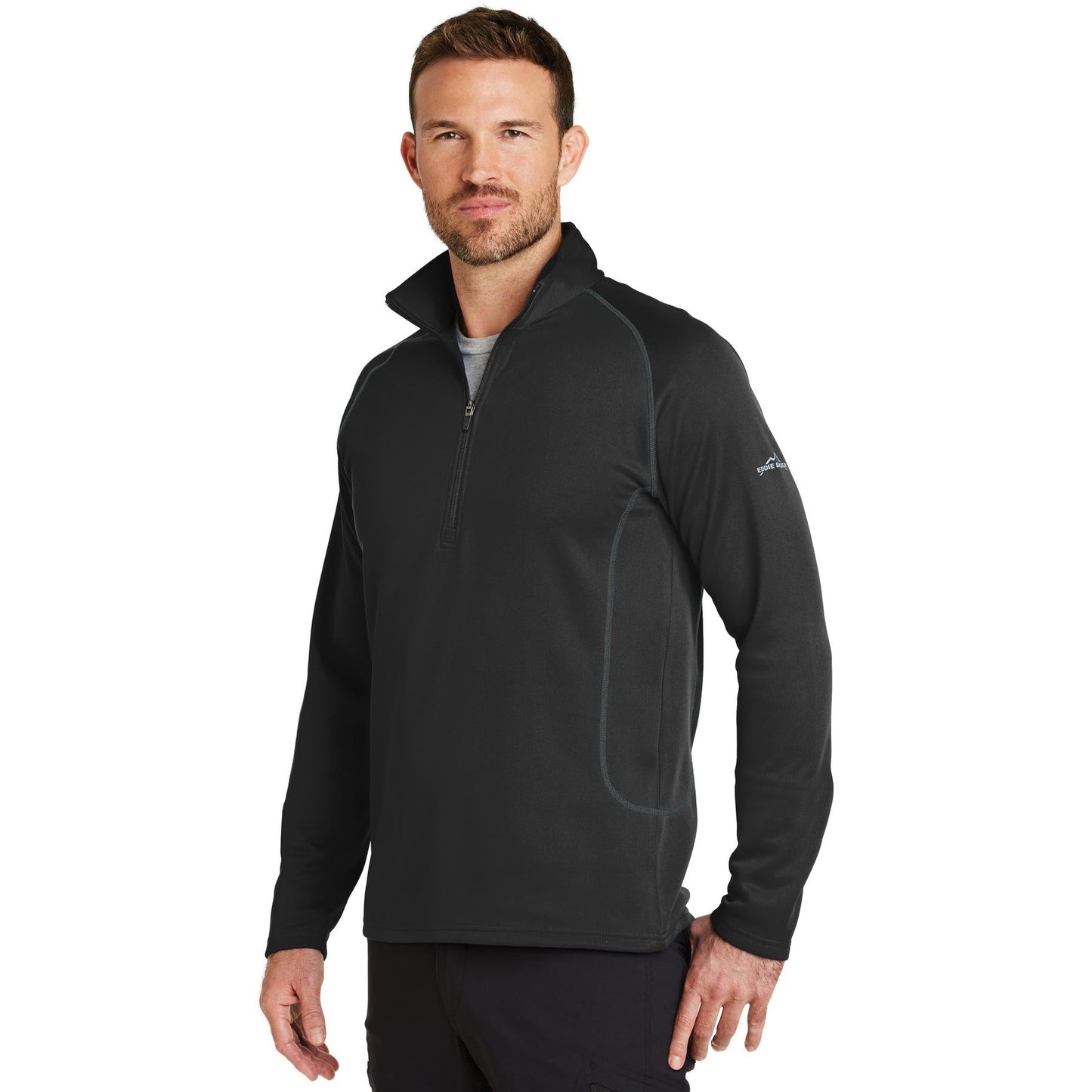Black Sweatshirts - Eddie Bauer - Smooth Fleece Design