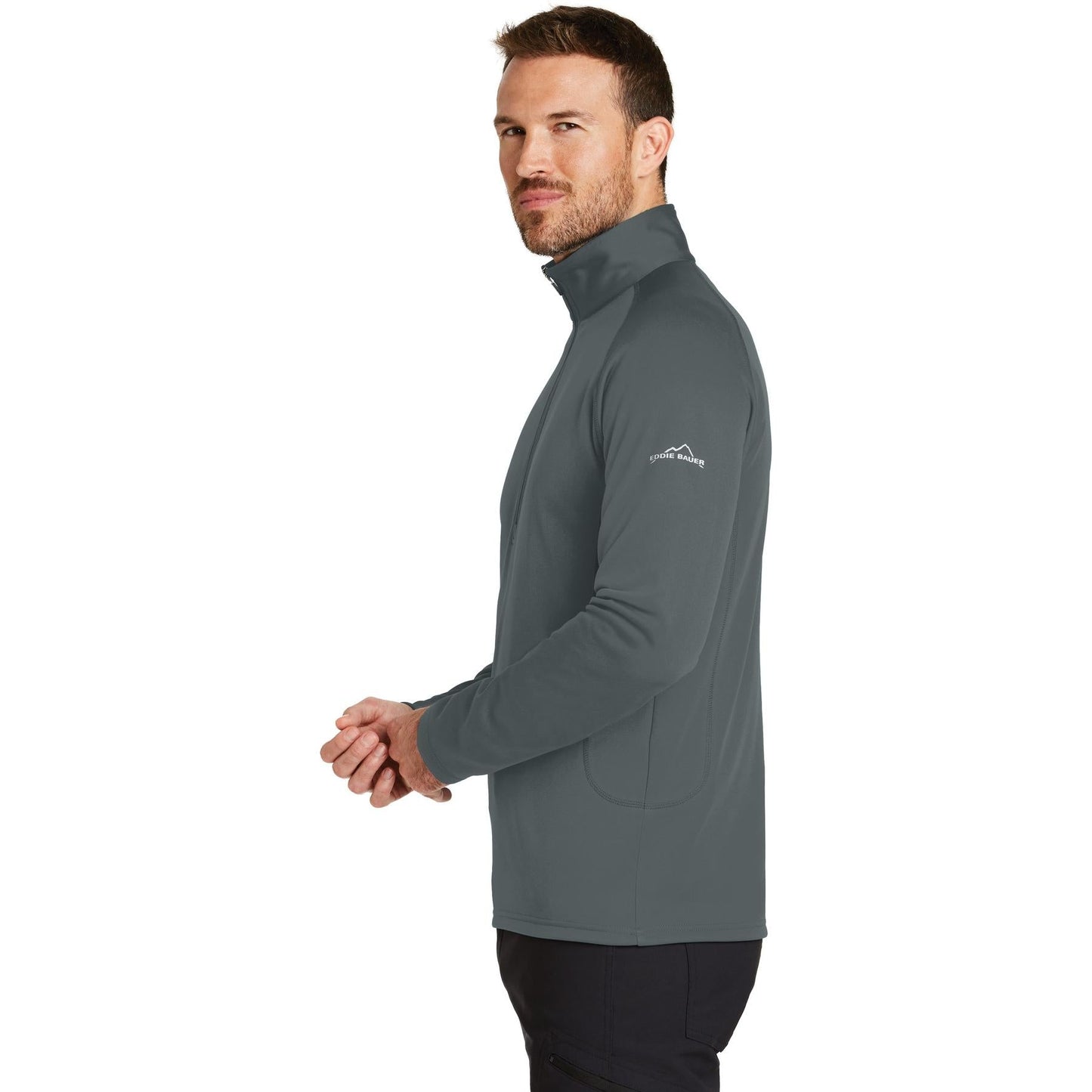 Black Sweatshirts - Eddie Bauer - Smooth Fleece Design