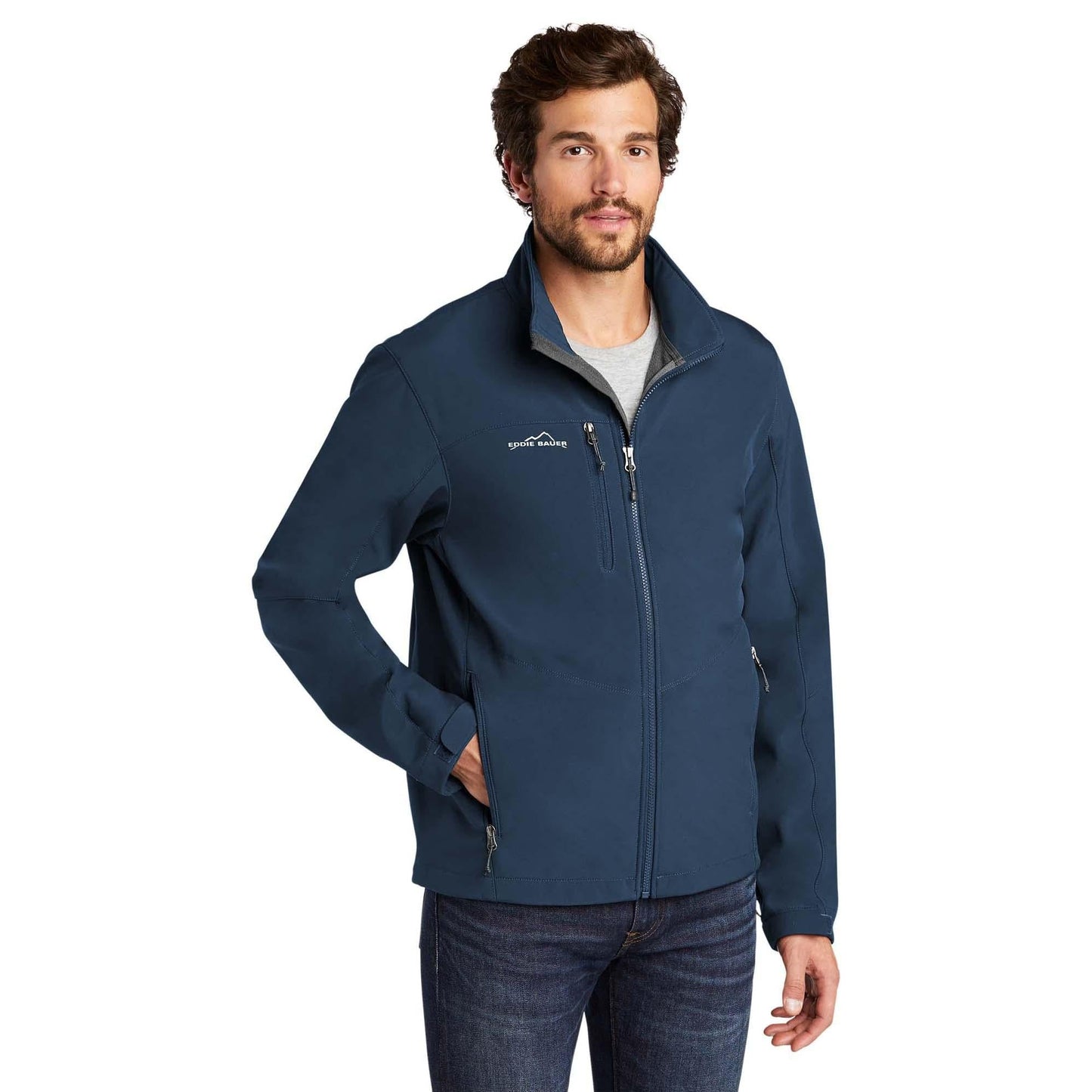 Black Soft Shell Jacket - Eddie Bauer - Weather Resistant
