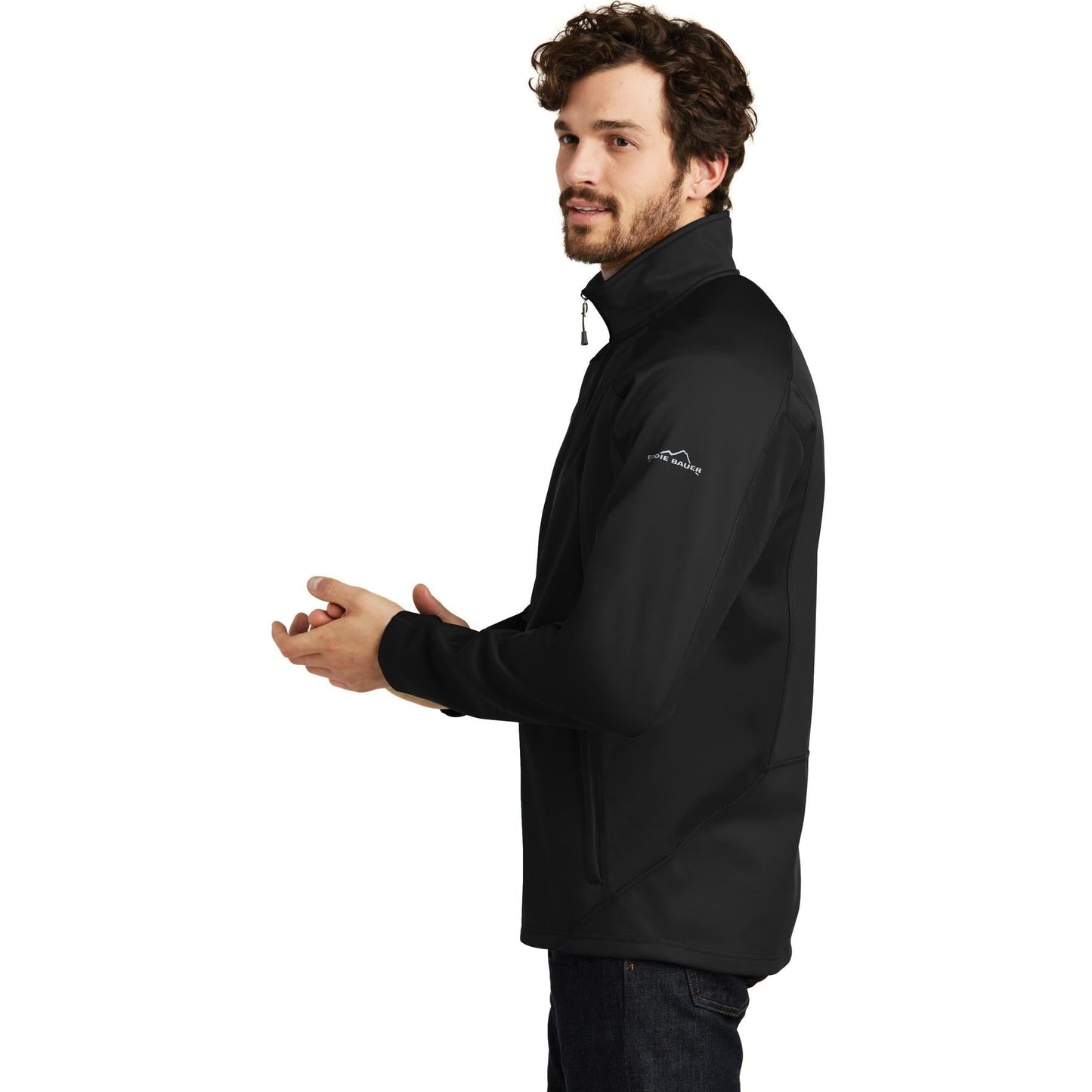 Black Soft Shell Jacket - Eddie Bauer - Waterproof Design