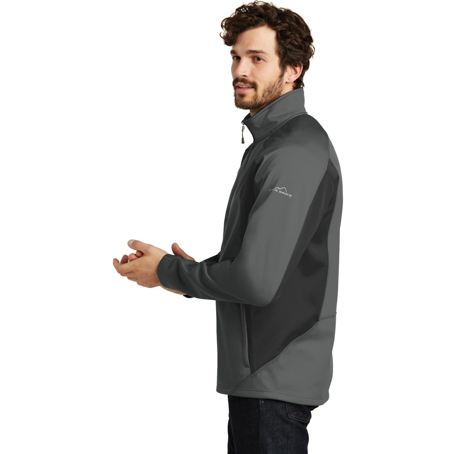 Black Soft Shell Jacket - Eddie Bauer - Waterproof Design