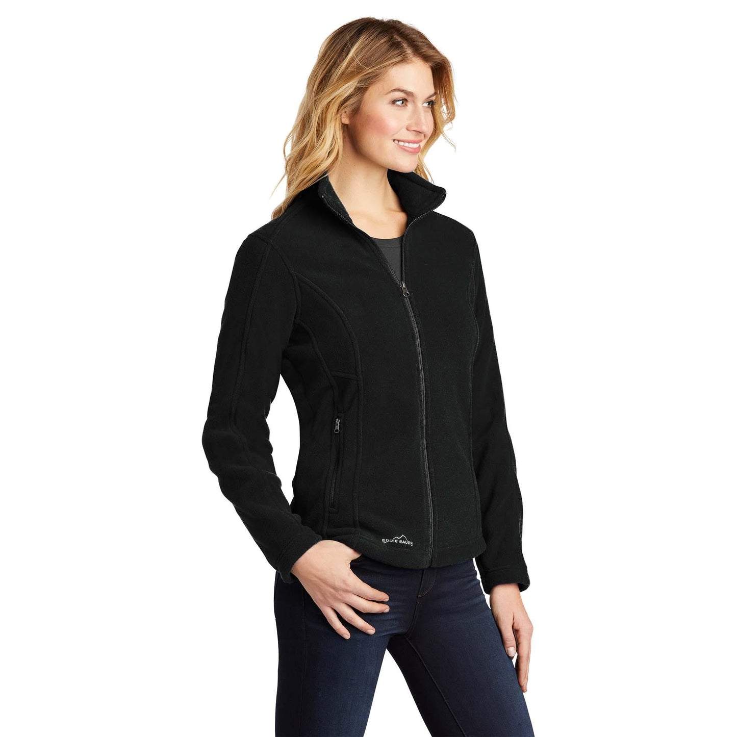 Black Fleece Jacket - Eddie Bauer - Soft Polyester