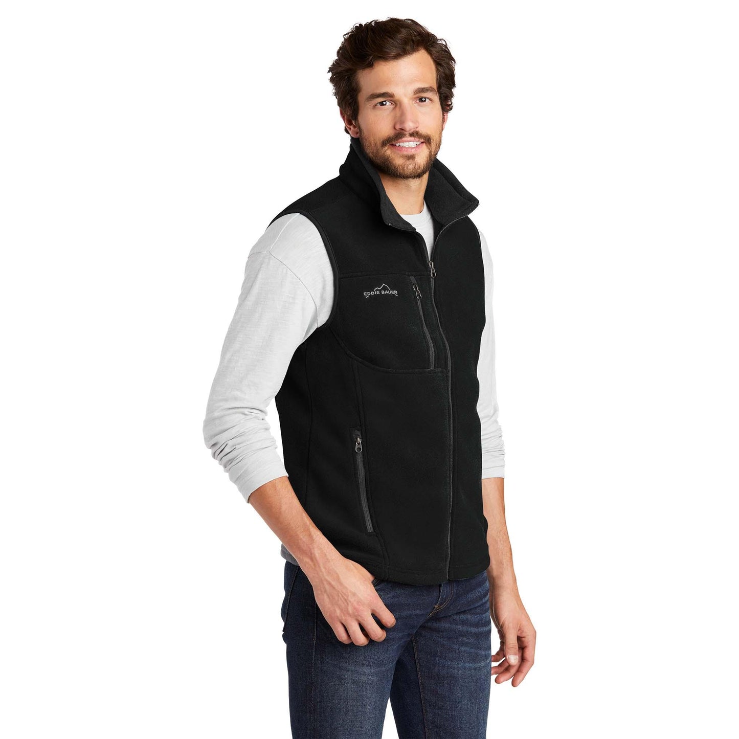 Black Fleece Vest - Eddie Bauer - Comfortable Style