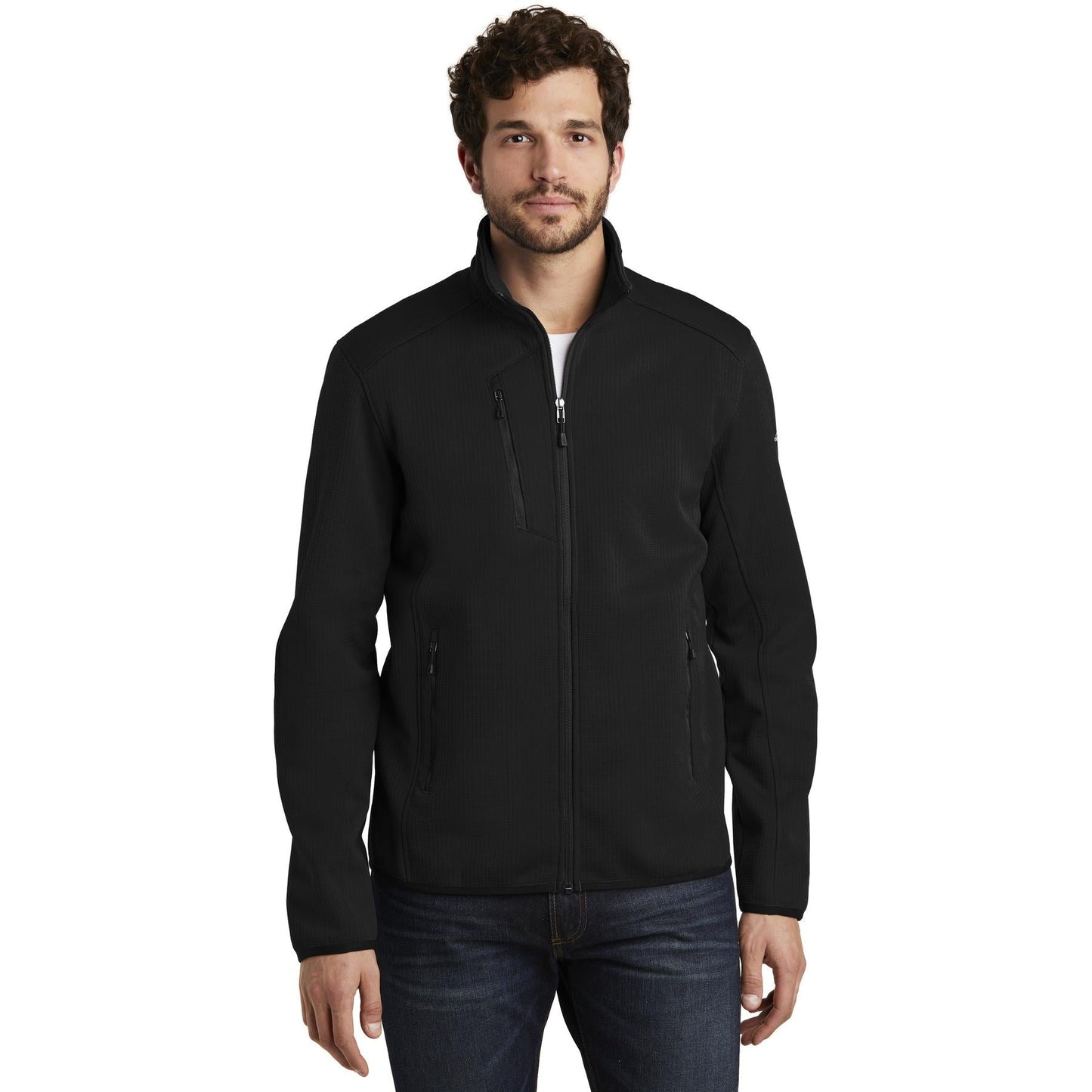 Black Fleece Jacket - Eddie Bauer - Full-Zip Style